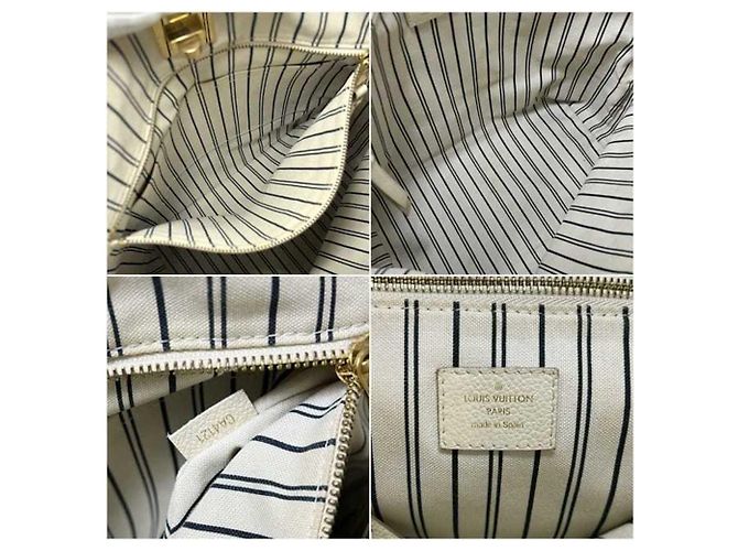Borsa Tote Louis Vuitton Citadine PM Monogram Empreinte Branco Bege - vista 3