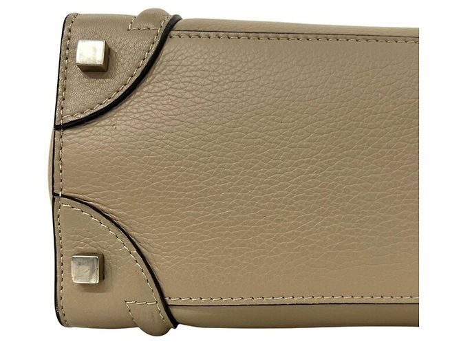 Céline Borsa Tote Celine Mini Shopper Luggage Beige - vista 10