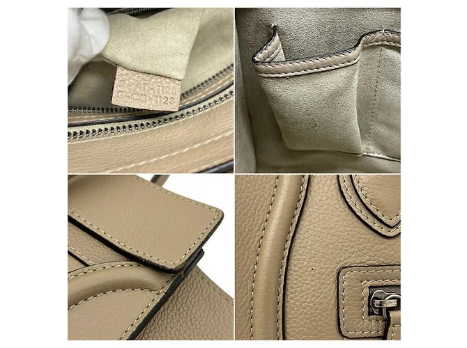 Céline Borsa Tote Celine Mini Shopper Luggage Beige - vista 3