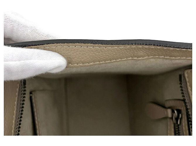 Céline Borsa Tote Celine Mini Shopper Luggage Beige - vista 4
