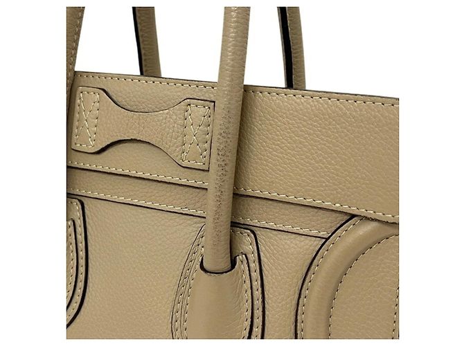 Céline Borsa Tote Celine Mini Shopper Luggage Beige - vista 6