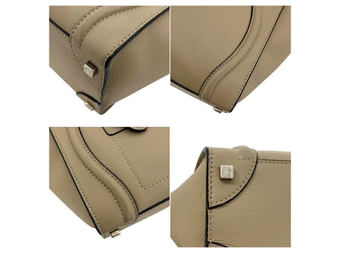 Céline Borsa Tote Celine Mini Shopper Luggage Beige - vista 9