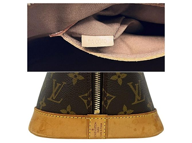 Borsa Louis Vuitton Alma PM Marrone Monogramma - vista 6