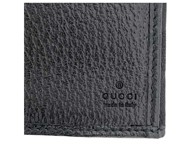 Carteira longa dobrável Gucci em lona GG preta Preto - vista 9