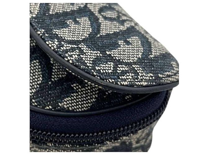 Pochette Saddle Trotter Christian Dior Blu navy - vista 9