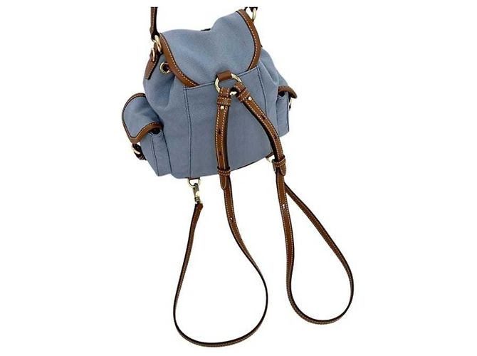 Miu Miu Women's Medium Backpack Brown Light blue - view 8