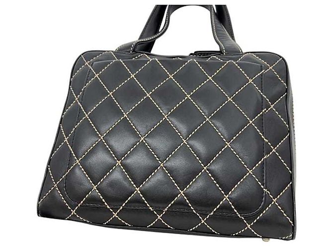 Chanel Tote Bag aus schwarzem Lammleder - Ansicht 10