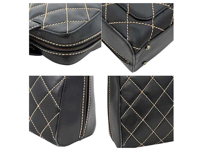 Chanel Tote Bag aus schwarzem Lammleder - Ansicht 11