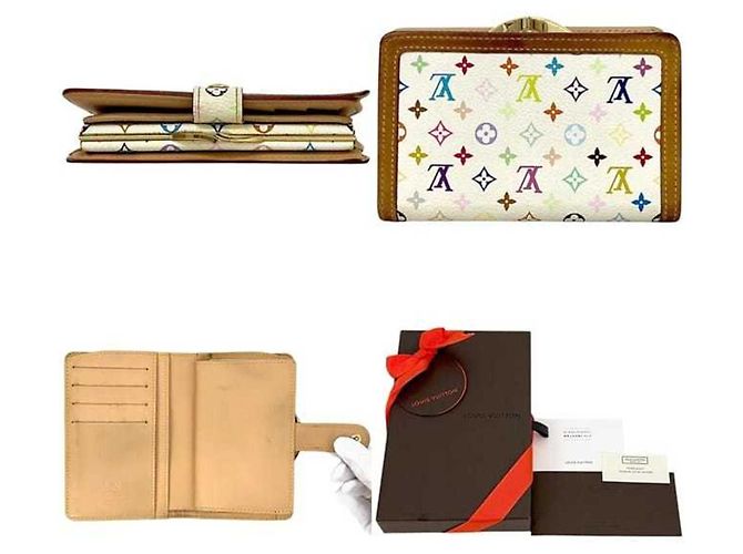 Louis Vuitton Bi-fold Wallet in Multicolor Monogram Weiß Mehrfarben - Ansicht 3