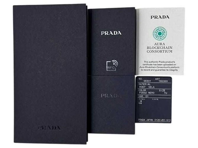 Saffiano Pochette a mano VELA Prada Nero - vista 10