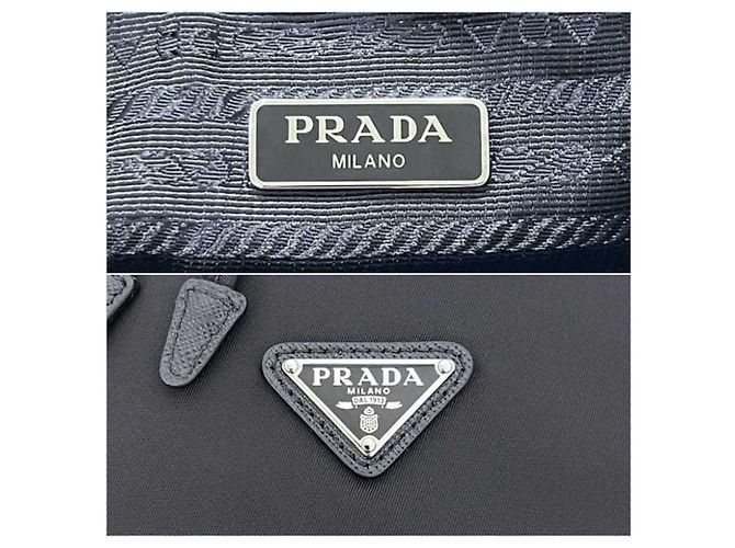 Saffiano Pochette a mano VELA Prada Nero - vista 6