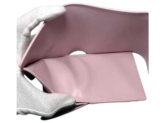 Céline Celine Tri-fold Wallet aus rosa Leder Pink - Ansicht 3