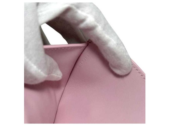 Céline Celine Tri-fold Wallet aus rosa Leder Pink - Ansicht 4