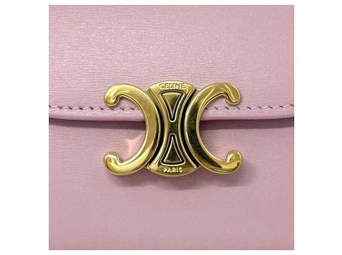 Céline Celine Tri-fold Wallet aus rosa Leder Pink - Ansicht 7