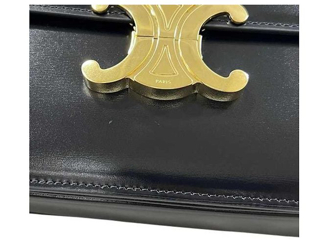 Triomphe Céline Borsa a tracolla Celine Classic in pelle di vitello Nero - vista 9