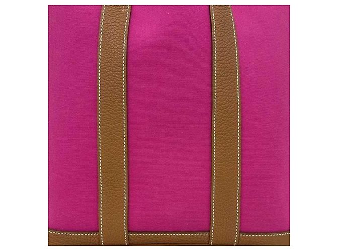 Hermès Borsa Tote Hermes Garden File PM Marrone Rosa Porpora - vista 10