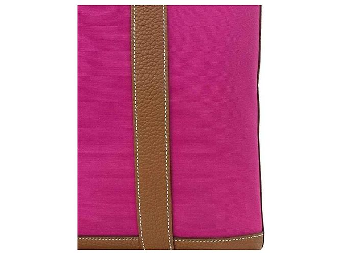 Hermès Borsa Tote Hermes Garden File PM Marrone Rosa Porpora - vista 11