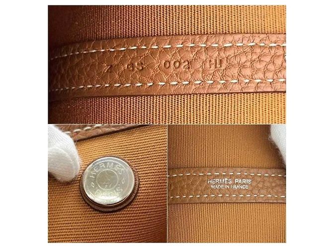 Hermès Borsa Tote Hermes Garden File PM Marrone Rosa Porpora - vista 5