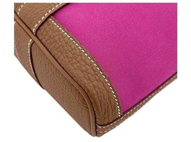Hermès Borsa Tote Hermes Garden File PM Marrone Rosa Porpora - vista 8