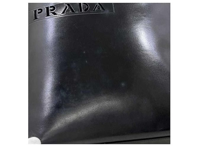 Borsa Tote in pelle nera Prada Nero - vista 8