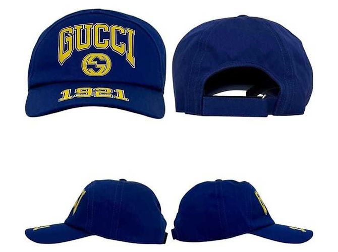Gucci Baseballkappe aus blauem Canvas - Ansicht 2