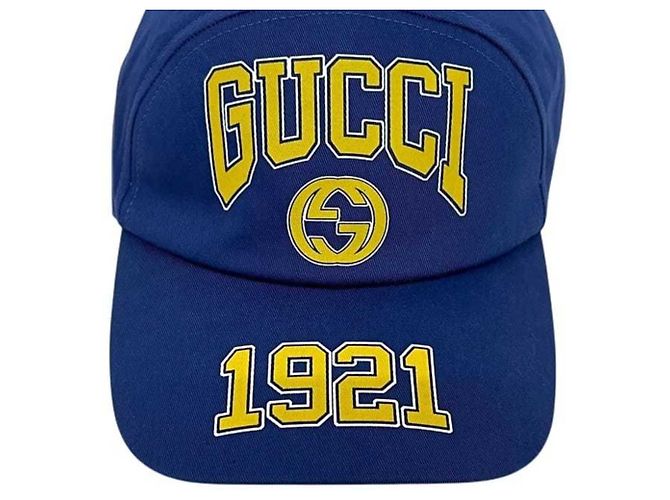 Gucci Baseballkappe aus blauem Canvas - Ansicht 5