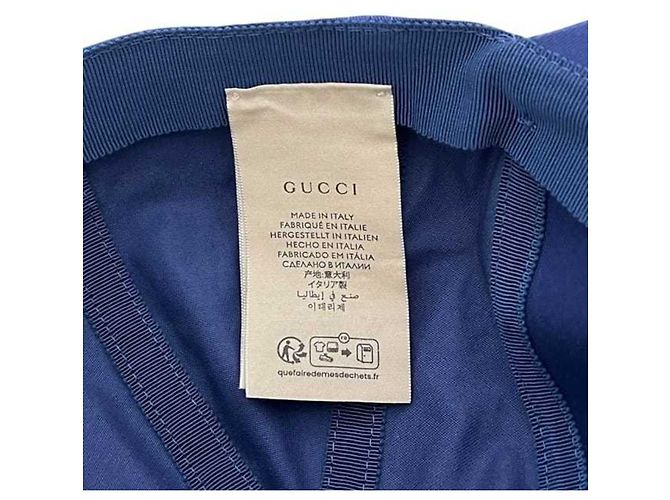 Gucci Baseballkappe aus blauem Canvas - Ansicht 7