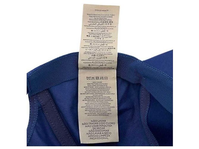 Gucci Baseballkappe aus blauem Canvas - Ansicht 8