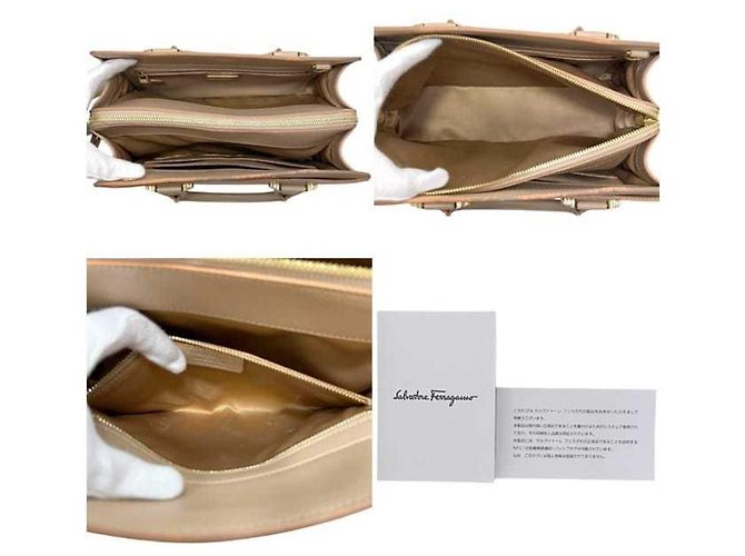 Borsa a 2 modi beige Salvatore Ferragamo - vista 4