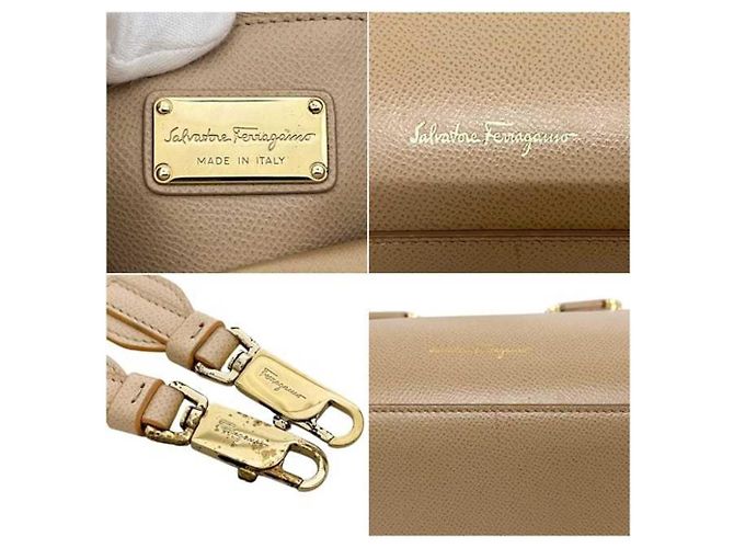 Borsa a 2 modi beige Salvatore Ferragamo - vista 7
