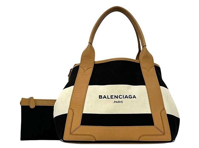 Everyday Borsa tote Balenciaga beige e nera Nero - vista 2