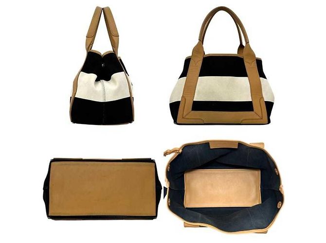 Everyday Borsa tote Balenciaga beige e nera Nero - vista 3