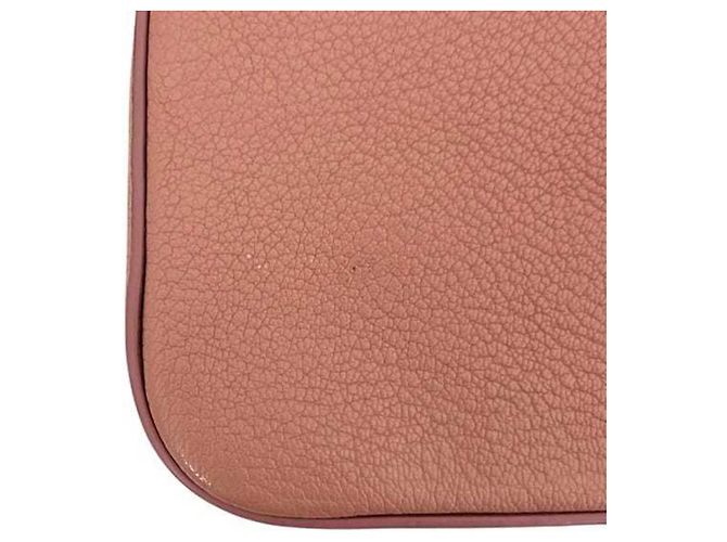 Clutch in pelle rosa Miu Miu - vista 4