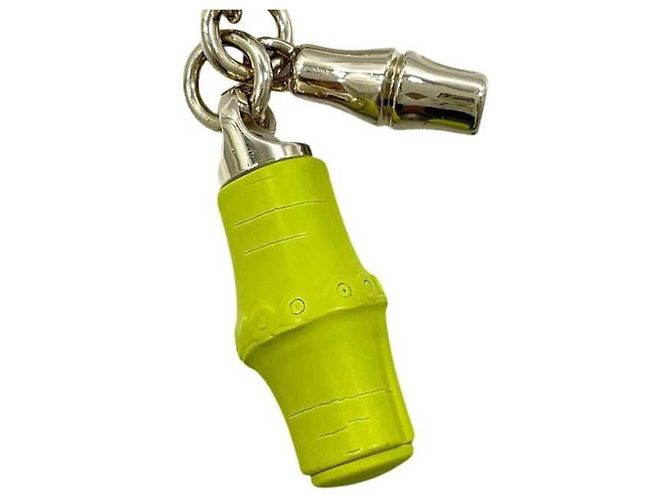 Charm per borsa Gucci Bamboo D'oro Giallo Verde chiaro - vista 4