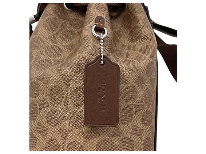 Zaino Coach Signature CZ984 Marrone Beige - vista 5