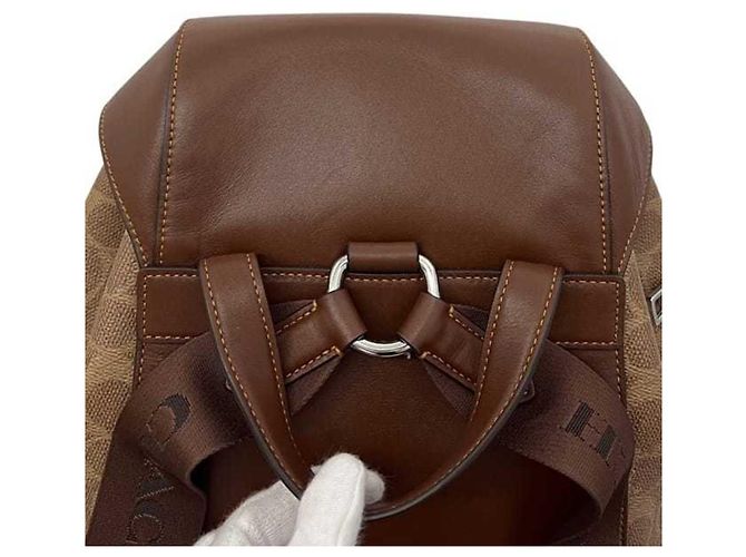 Zaino Coach Signature CZ984 Marrone Beige - vista 9