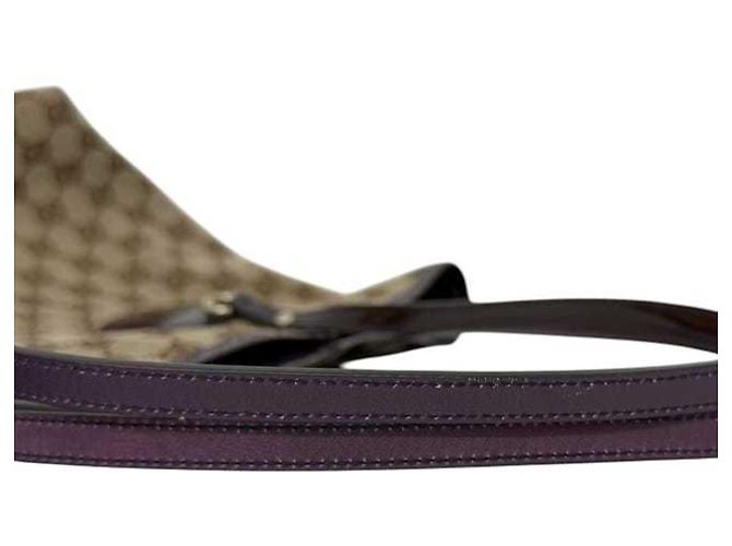 Borsa Tote Gucci beige e viola Porpora - vista 10