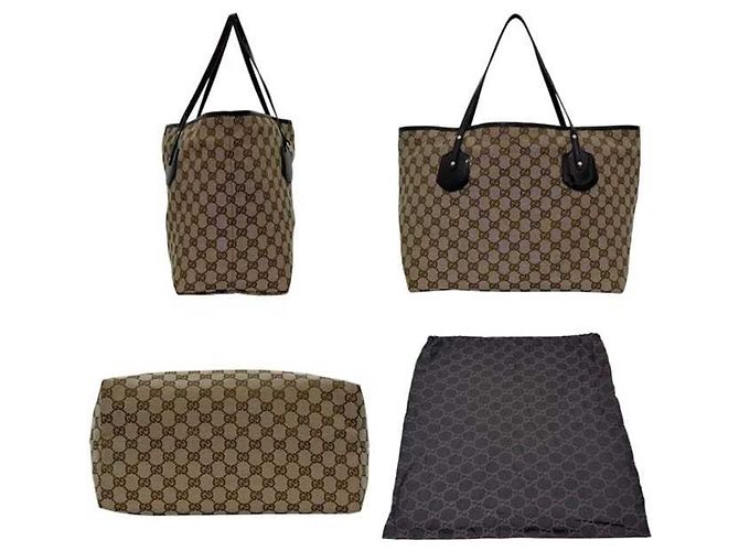 Borsa Tote Gucci beige e viola Porpora - vista 2