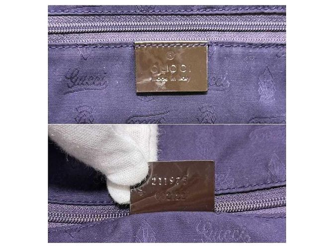 Borsa Tote Gucci beige e viola Porpora - vista 5