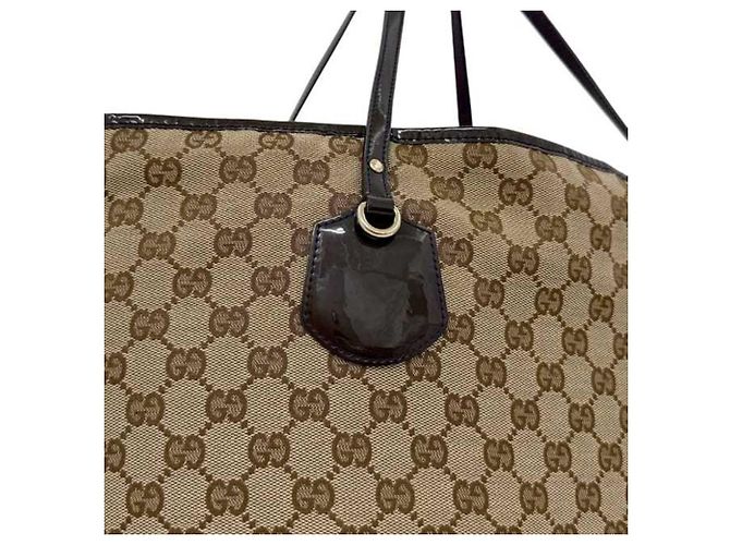 Borsa Tote Gucci beige e viola Porpora - vista 6