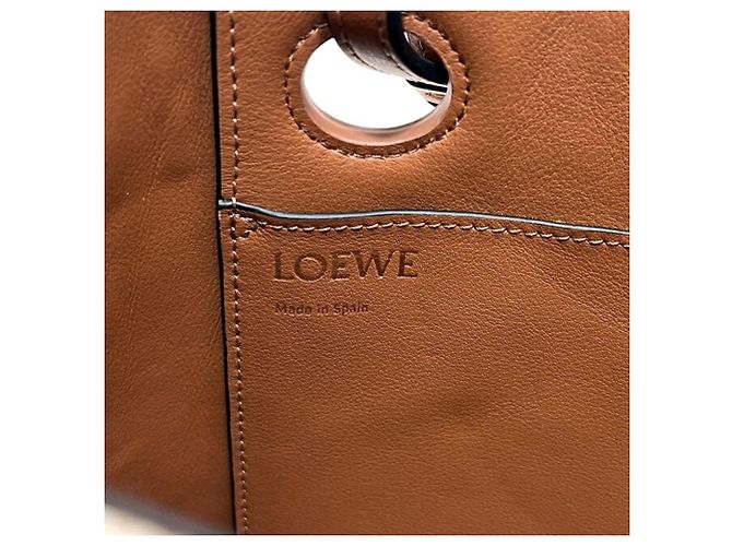 Mini borsa tote 2-way Loewe Marrone Beige - vista 6