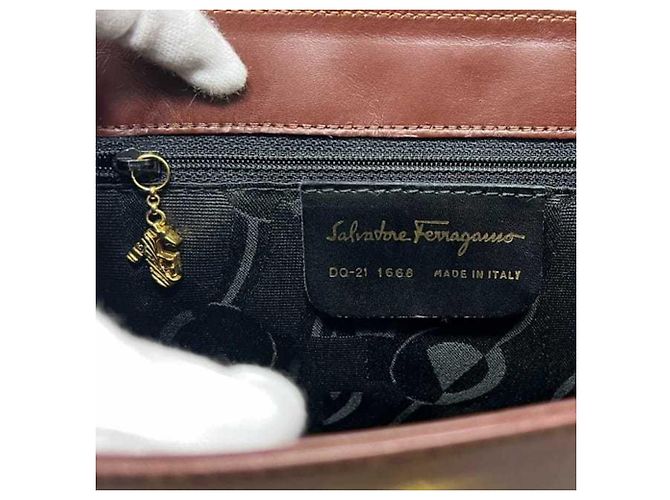 Borsa a mano 2-Way in pelle marrone Salvatore Ferragamo - vista 4