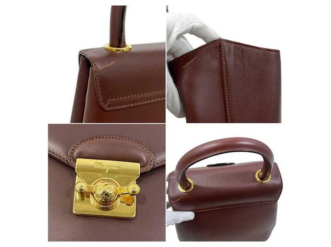 Borsa a mano 2-Way in pelle marrone Salvatore Ferragamo - vista 5