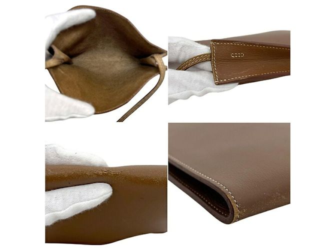 Hermès Borsa a tracolla in pelle marrone Hermes - vista 3