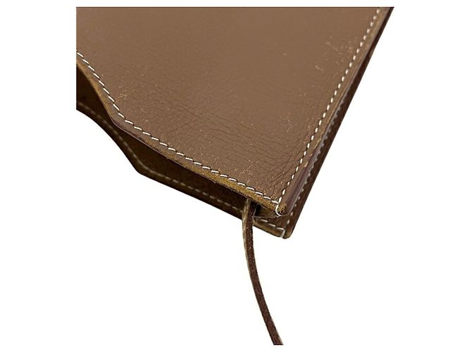 Hermès Borsa a tracolla in pelle marrone Hermes - vista 5