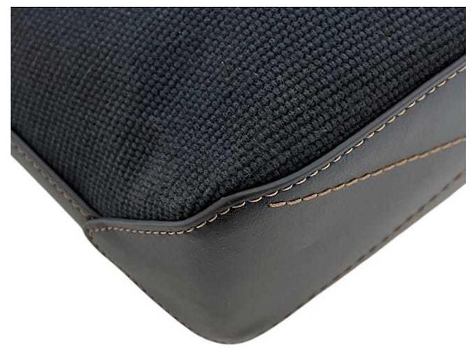 Borsa 2 vie Coach in tela nera e bordeaux Nero Bordò - vista 9