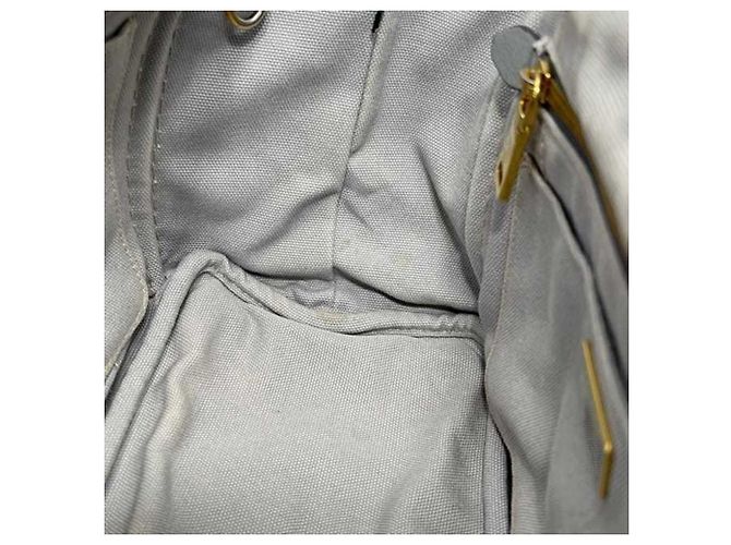 Bolsa Tote Prada Canapa em lona cinza Marrom - vista 5