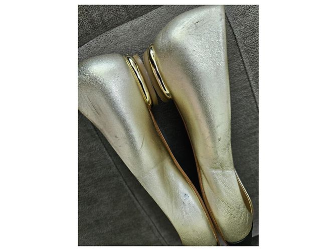 Ballerine Chanel bicolore con punta a contrasto Nero D'oro - vista 11