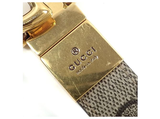 Cinturón reversible Gucci GG Emblem Castaño Beige - vista 6