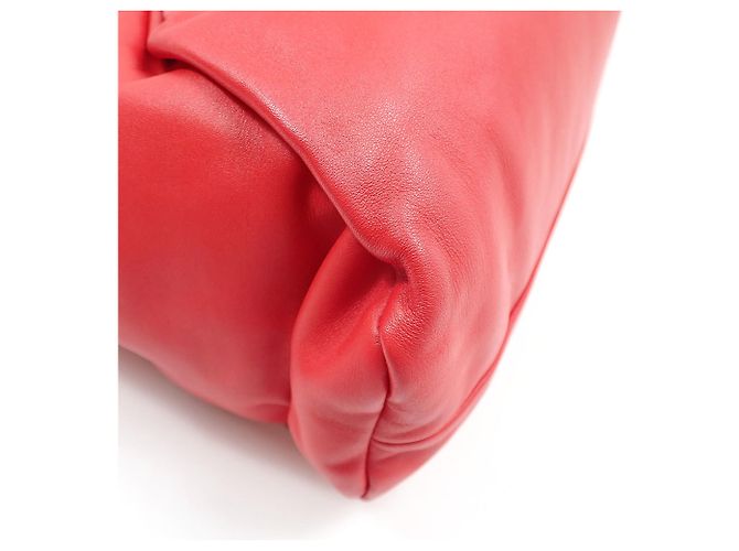 Borsa a tracolla in pelle di vitello rossa Bottega Veneta Rosso - vista 4